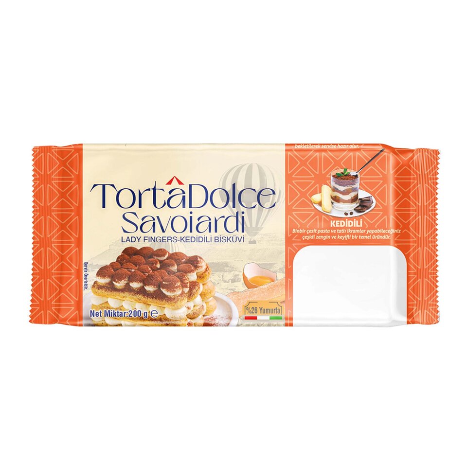 TORTADOLCE SAVOİARDİ KEDİ DİLİ BİSKÜVİ 200 GR